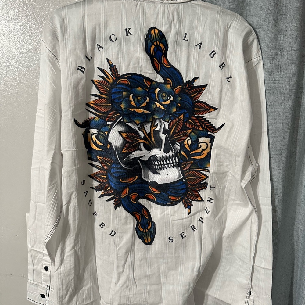 Men Affliction button down shirt